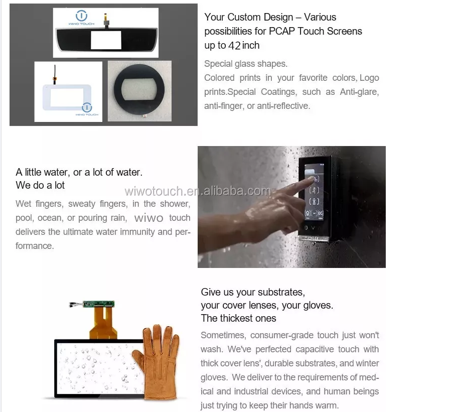 Some examples of WIWO's customized touchscreens