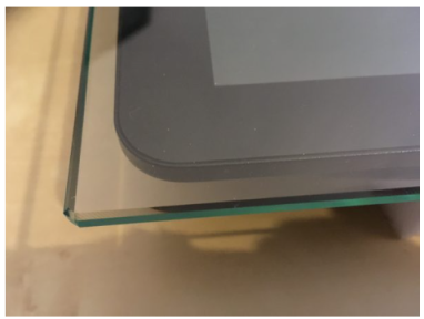 An additional layer glass on the touch screen