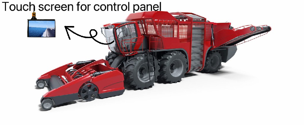 Touch screen on Agricultural Machinery
