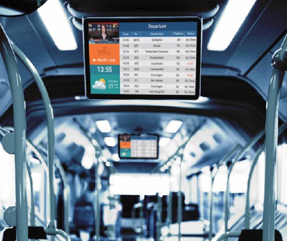 The application of high-brightness and high-contrast displays in public transportation