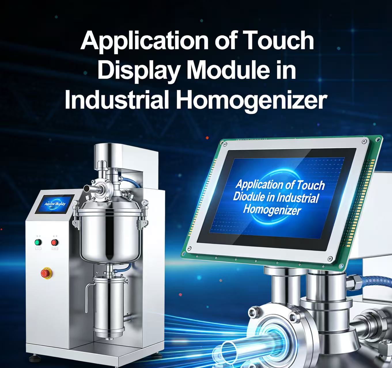 Why are our touch display modules the ideal choice for homogenizer equipment?