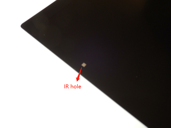 touch screen with IR hole